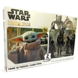 Star Wars 1000 Piece Puzzle The Mandalorian Prime 3D Puzzles 500 Pieces 2 Pack